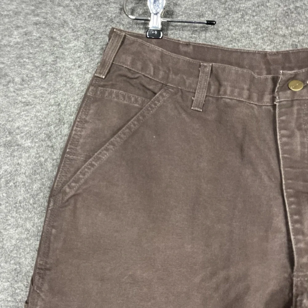 Vintage Carhartt Carpenter Pants Mens 34x32 Brown B11 DKB Dungaree Workwear
